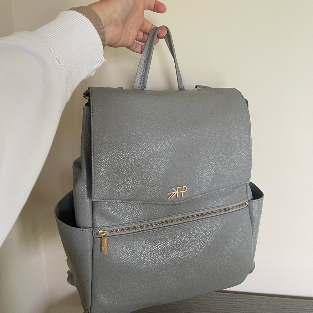 FP Gray Backpack with Gold Accents